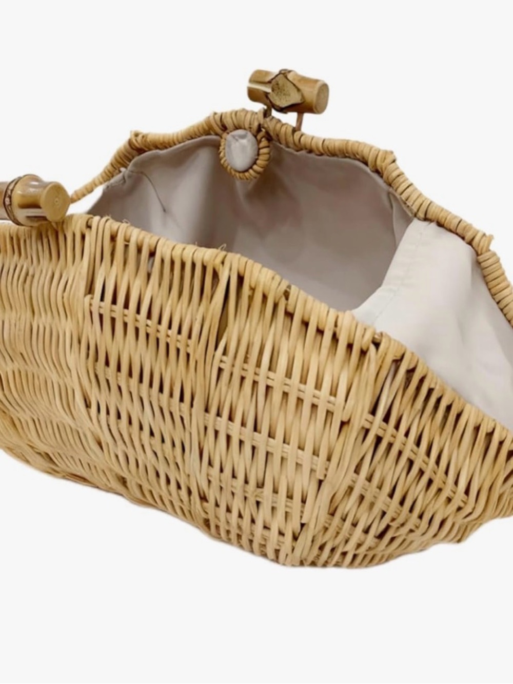 NEW Hand-woven Shell Shaped Rattan Clutch Bag Summer Straw Clutch Purse Beach - Picture 3 of 7